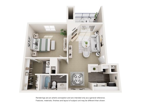 1 bed 1 bath C at Copper Hill Apartments, Texas, 76021